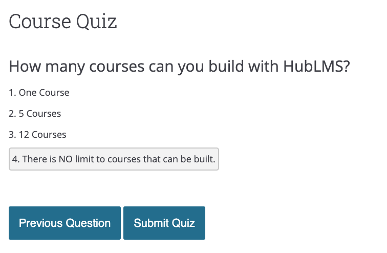 Build out a Custom Quiz for your Course Build out a Custom Quiz for your Course